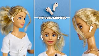 DIY Barbie Doll Apple AirPods!😱 How To Make Miniature AirPods!