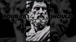 4 Powerful Moments to Stay Silent | Life-Changing Stoic Wisdom #shorts