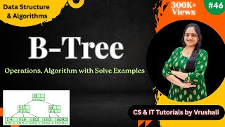 DSA 46 : B-Tree Data Structure Algorithm with Solved Example