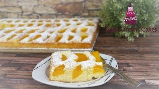 Pfirsich-Blechkuchen / Blitzkuchen / Einfach, Schnell \u0026 Lecker!