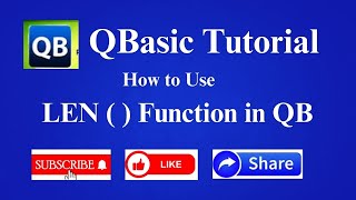 QBasic Tutorial::LEN Function ||Library Function || Function In QBasic In Hindi