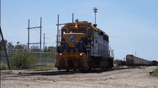 New England Central 4049 Switching Sherman Yard in Panama City Florida