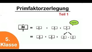 5. Klasse - Primfaktorzerlegung 1 - Einführung, Grundlage - vom Schüler, einfach erklärt !