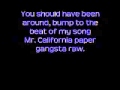 Lady Gaga Paper Gangsta Lyrics on screen