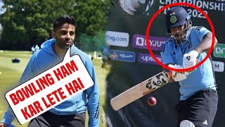 Suryakumar Yadav Shocked when Umesh Yadav Batting in Net practice WTC Final match 2023