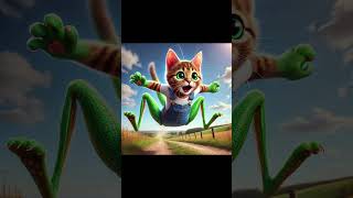 The Grasshopper Kitten's Heroic Rescue. #cat #cartoon #kitten #cute #funnycats #funny