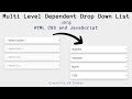 JavaScript Dependent Drop down list | Select Country State City Zip code Drop Down using JavaScript