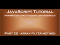 JavaScript array filter method