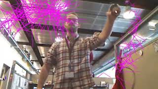 "Screen Cracking" Interactive Using Xbox Kinect and Processing