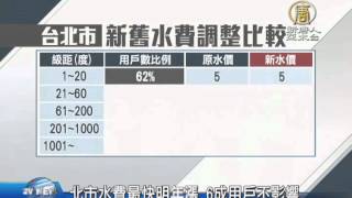 【新唐人/NTD】北市水費最快明年漲 6成用戶不影響｜水費｜民生物價｜自來水｜用水量