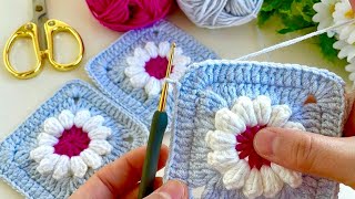 Amazing!😍 How to crochet a granny square for beginners / Crochet blanket, bag