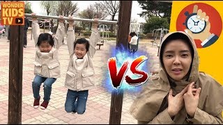 엄마와의 한판 승부! 운동회 대결! 체력대결 playground for kids l 엄마 vs 아이들 l kids sports battle challenge l 원더키즈TV