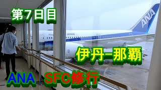 【ANA SFC修行】　第７日は雨の伊丹から晴れた那覇に搭乗。