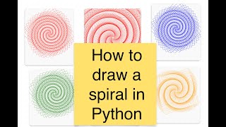 How to draw a spiral by seven lines of python code