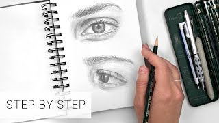 Pencil Sketch for Beginners - How to Draw an Eye