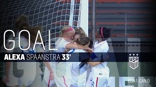 U-17 WNT vs. Canada: Alexa Spaanstra Goal - March 11, 2016