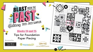 Blast from the Past Mystery Sampler: Tips for Foundation Paper Piecing