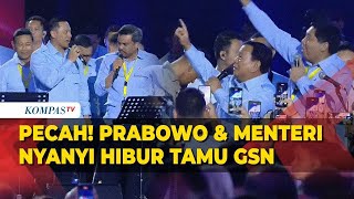 Prabowo dan Para Menteri Nyanyi Hibur Tamu Acara Gerakan Solidaritas Nasional