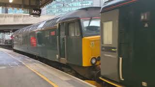 57603 Tintagel Castle and 57604 Pendennis Castle ‘Night Riviera’ leave Paddington Station 16/02/23