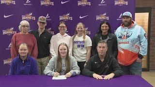 Angola's Kinsee Grubb signs with Defiance College for softball