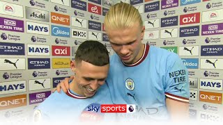 "We're going to get one match ball each!" 😅 | Foden & Haaland on Manchester derby win