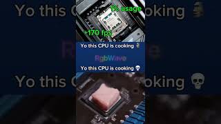 Yo this CPU is literally cooking 🔥 #pc #gaming #funny