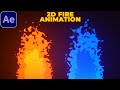 2D Fire Animation Tutorial in After Effects | No Plugins | Fire Effect