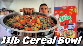 STUPID 11LB CEREAL CHALLENGE | CEREAL WITH WATER | Big Bowl Of Breakfast Cereal! Man Vs Food