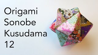Tutorial for Origami Sonobe Kusudama 12 Piece Unit