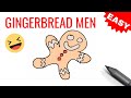 How To Draw a Gingerbread Man - Step By Step Drawing Guide