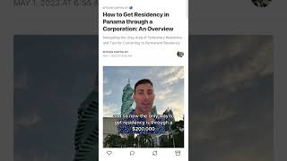 How to get Panama residency through a corporation #panama #pty #panamacorporation #panamacompany #pa