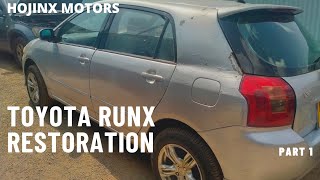 Toyota RunX restoration. Part 1