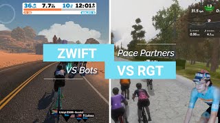 Zwift Pace Partners vs RGT Bots