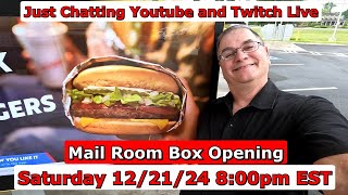 Joe is Hungry Live 12/21/24 8:00PM EST Saturday Night (Mail Room Box Opening) Twitch/Youtube