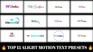 Unveiling the Hottest Alight Motion Text Presets!