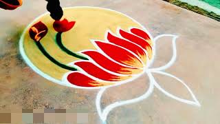 New year rangoli kolam/Easy rangoli kolam