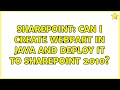 Sharepoint: Can I create Webpart in Java and deploy it to SharePoint 2010? (2 Solutions!!)