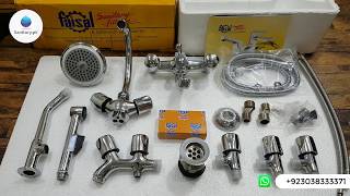 Faisal Sanitary Fittings Economy Set Code 6007 Complete 8 Pieces Sanitary Fittings