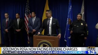 Feds charge Solomon Peña, accomplices in shootings at Albuquerque elected leaders' homes | News Conf