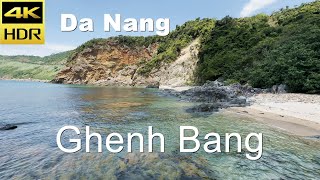 4K HDR | Walking Ghenh Bang in Da Nang | Amazing Pristine Beach | Vietnam 2023 - With Captions