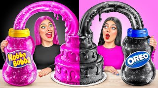 Черное vs Розовое Украшение Торта Челлендж | Смешные Cитуации с Multi DO Challen