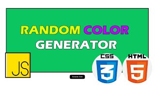 Random color generator | HTML CSS JS Project