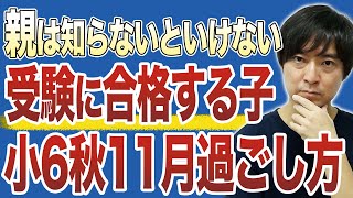 【中学受験】合格を勝ち取るための小6秋11月の過ごし方とは？