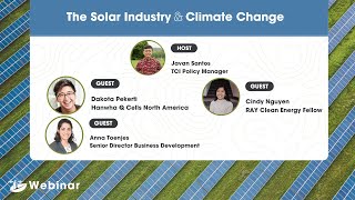 Webinar: The Solar Industry & Climate Change