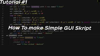 How to make a simple gui: Skript Tutorial #1