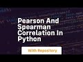 Pearson and spearman correlation in python