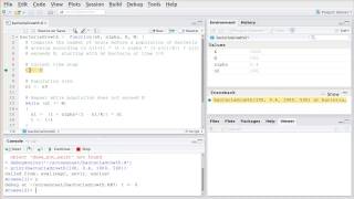 Using the debugger (R)