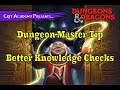 D&D DM Tip | Better Knowledge Checks | 1 Minute Dungeons & Dragons DM Tips