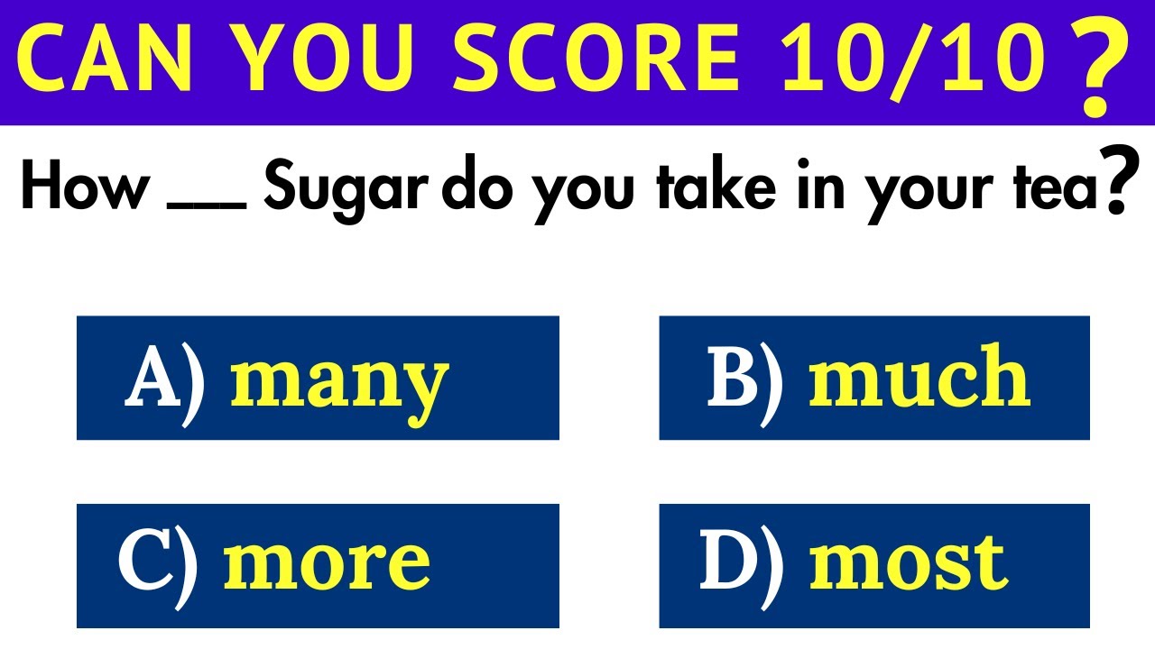 Test Your English Level English Grammar Test Learn English Youtube