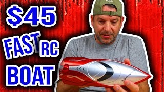 $45 Fast RC Boat review and Unboxing.  H106 Speed Racing Boat!